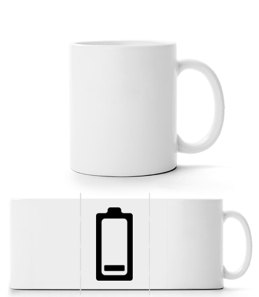 Battery Low Icon - Panorama Mug - White - Front