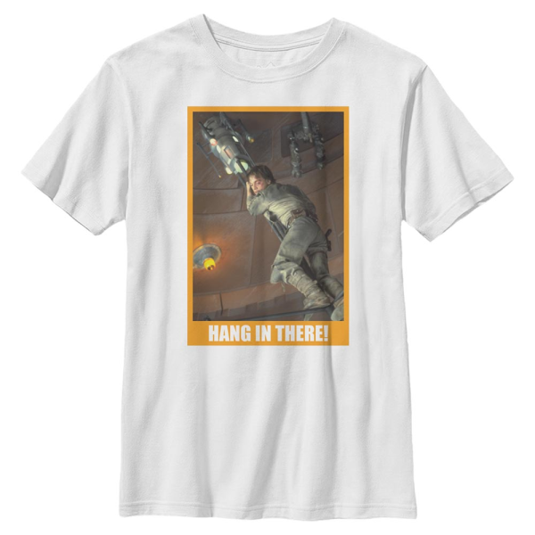 Star Wars - Luke Skywalker Hang In There - Kids T-Shirt - White - Front