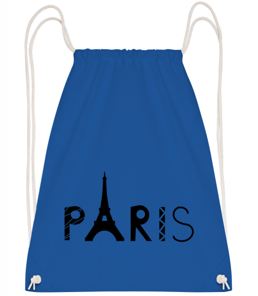 Paris France - Drawstring Backpack - Royal blue - Vorn