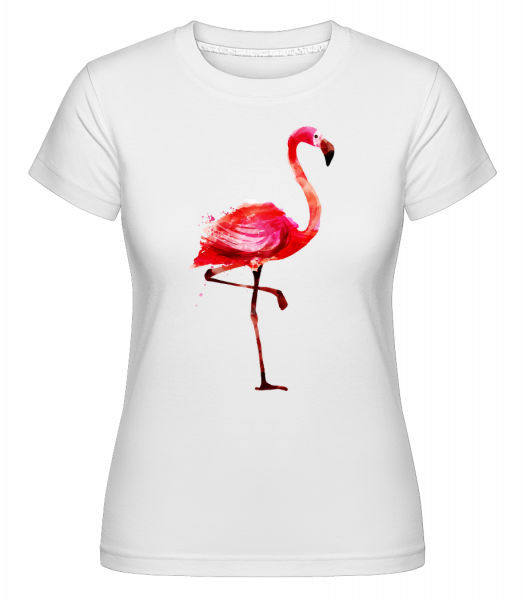 Flamingo -  Shirtinator Women's T-Shirt - White - Vorn