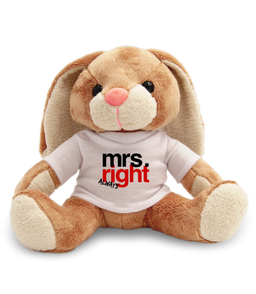 Mrs. Always Right Logo - Bunny - White - Front