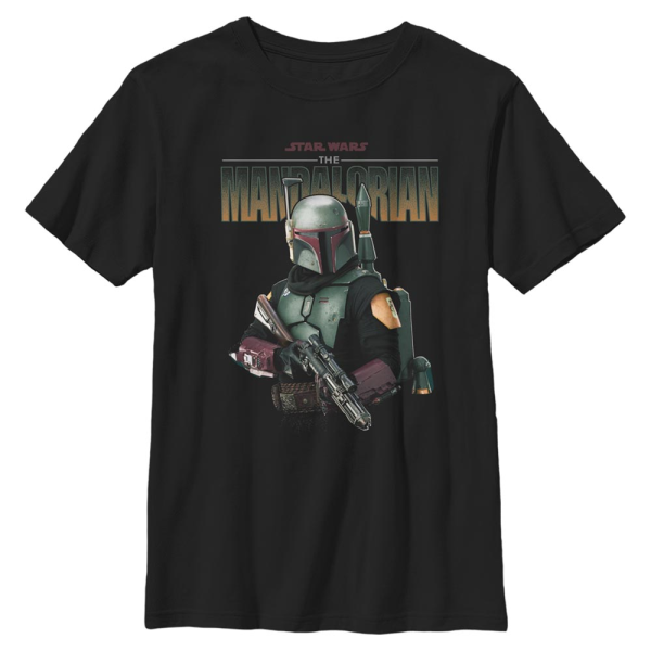 Star Wars - The Mandalorian - Boba Fett MandoMon Epi6 Shoot Out - Kids T-Shirt - Black - Front