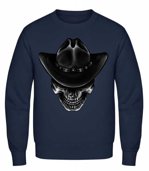Cowboy Skull - Classic Set-In Sweatshirt - Navy - Vorn