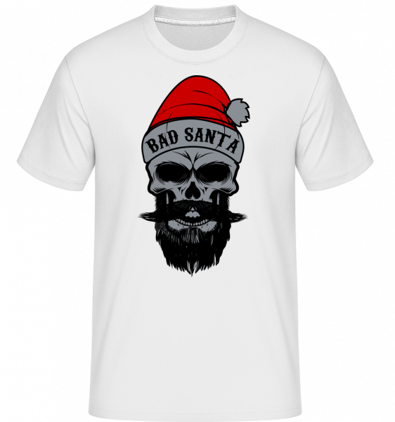 Bad Santa Skull -  Shirtinator Men's T-Shirt - White - Vorn