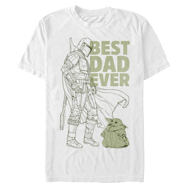 Star Wars - The Mandalorian - Mando & Child Best Guardian - Father's Day - Men's T-Shirt - White - Front