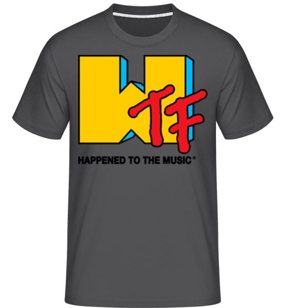WTF Happened To The Music -  Shirtinator Men's T-Shirt - Anthracite - Front