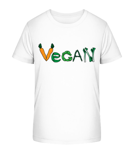 Vegan Vegetables - Kid's Bio T-Shirt Stanley Stella - White - Front