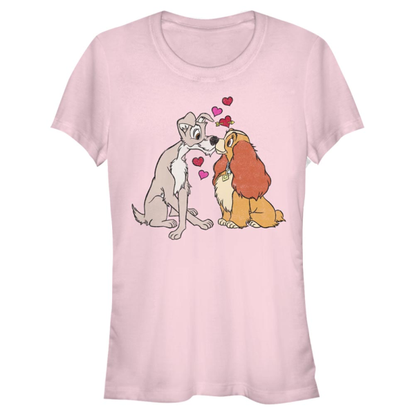 Disney - Lady and the Tramp - Lady and the Tramp Puppy Love - Women's T-Shirt - Pink - Front