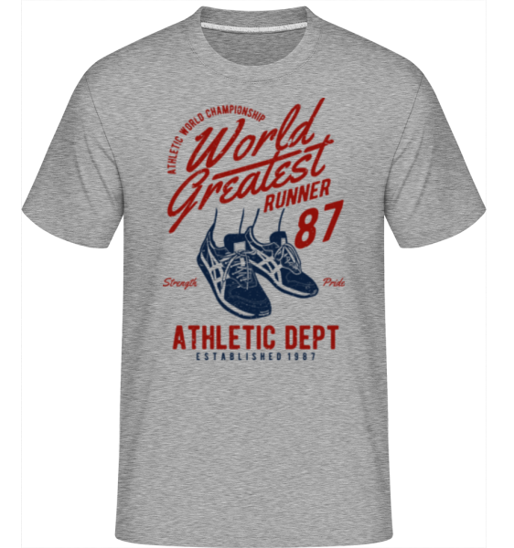 World Greatest Runner -  Shirtinator Men's T-Shirt - Heather grey - Front