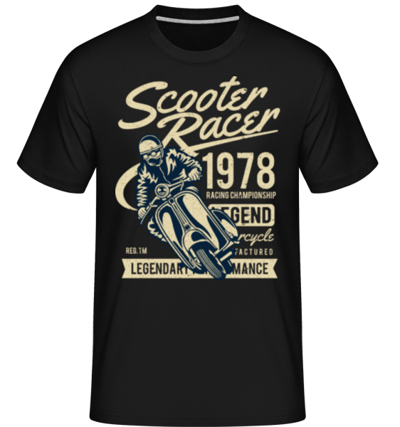 Scooter Racer -  Shirtinator Men's T-Shirt - Black - Front