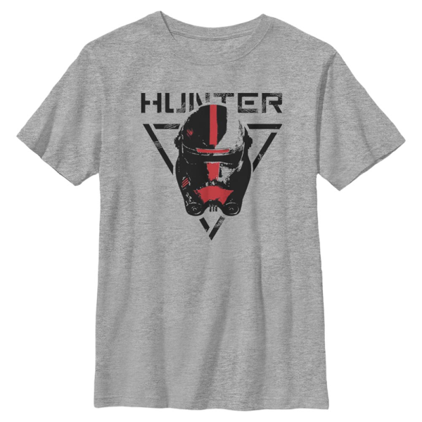 Star Wars - The Bad Batch - Big Face Hunter - Kids T-Shirt - Heather grey - Front