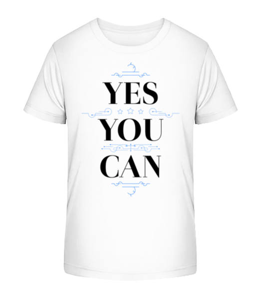 Yes, You Can - Kid's Bio T-Shirt Stanley Stella - White - Front