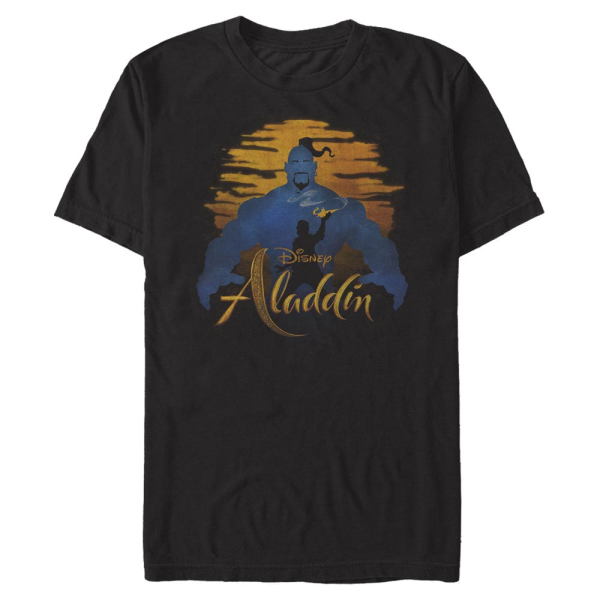 Disney - Aladdin - Skupina Genie Silhouette - Men's T-Shirt - Black - Front