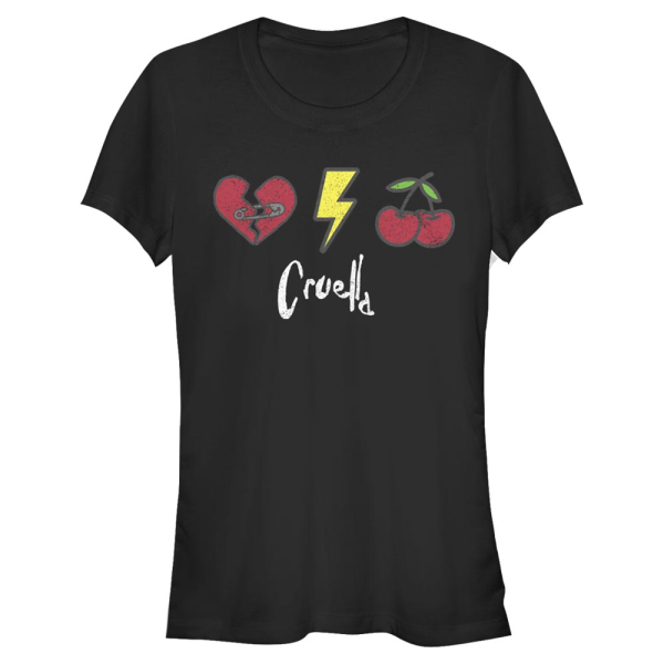 Disney Classics - Cruella - Logo Cruella Patches - Women's T-Shirt - Black - Front