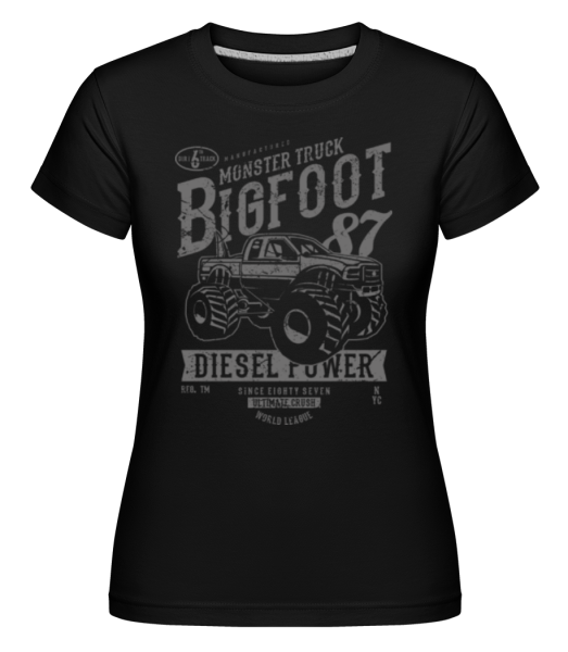 Big Foot -  Shirtinator Women's T-Shirt - Black - Front