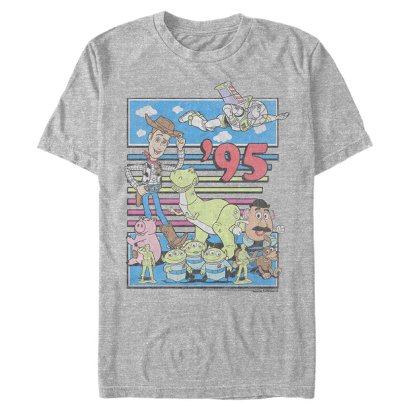 Pixar - Toy Story - Group Shot Fast Toys - Men's T-Shirt - Heather grey - Front