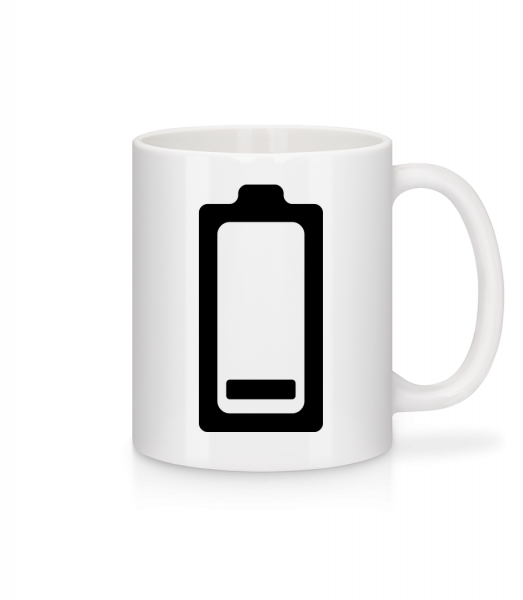 Battery Low Icon - Mug - White - Vorn