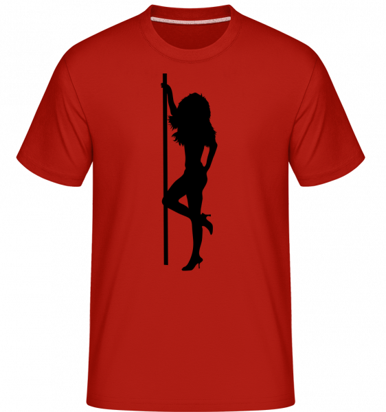 Stripper Girl Pole -  Shirtinator Men's T-Shirt - Red - Vorn