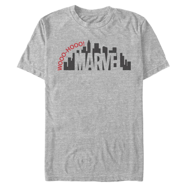 Marvel - Logo Skyline - Men's T-Shirt - Heather grey - Front