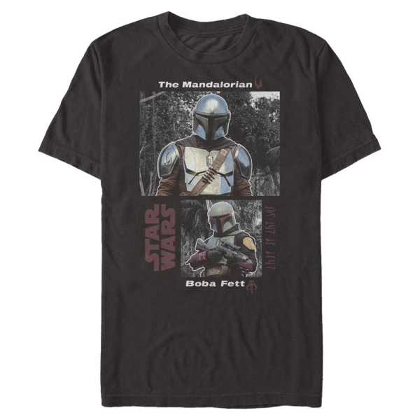 Star Wars - The Mandalorian - Mando & Boba Bounty Bros - Men's T-Shirt - Black - Front