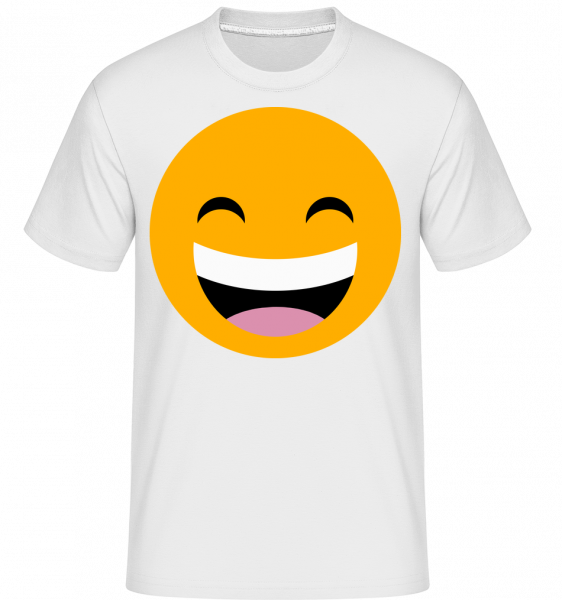 Laughing Smiley -  Shirtinator Men's T-Shirt - White - Vorn