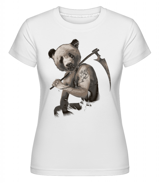 Scythe Panda -  Shirtinator Women's T-Shirt - White - Vorn