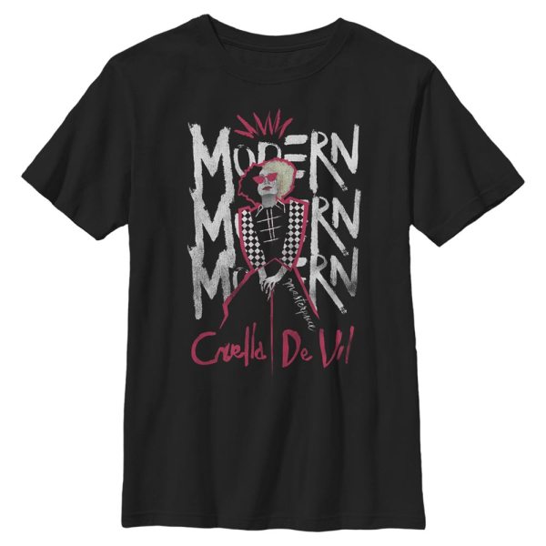 Disney Classics - Cruella - Cruella DeVille Modern Masterpiece - Kids T-Shirt - Black - Front