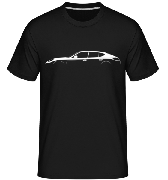 'Porsche Panamera 970' Silhouette -  Shirtinator Men's T-Shirt - Black - Front