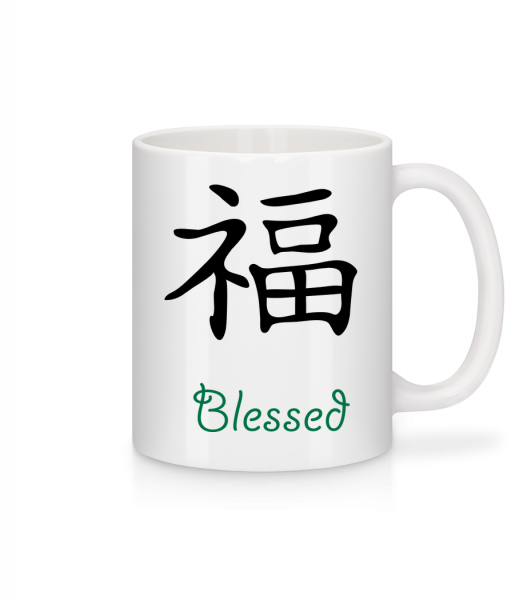 Chinese Sign Blessed - Mug - White - Vorn