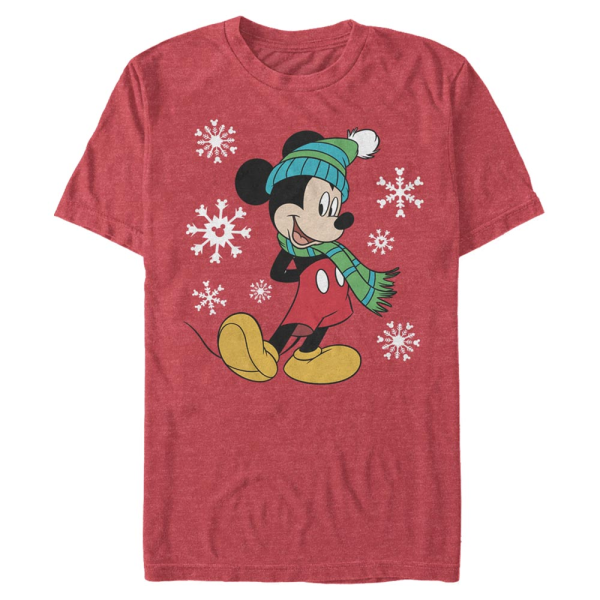 Disney Classics - Mickey Mouse - Mickey Mouse Big Holiday Mickey - Christmas - Men's T-Shirt - Heather red - Front