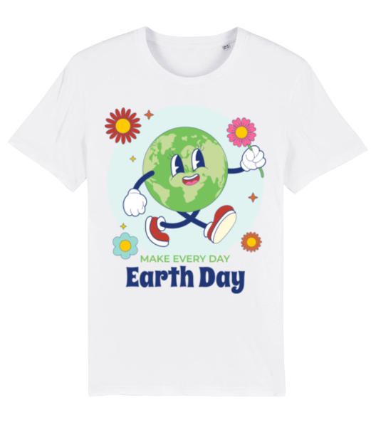Every Day Earth Day - Men's Organic T-Shirt Stanley Stella - White - Front