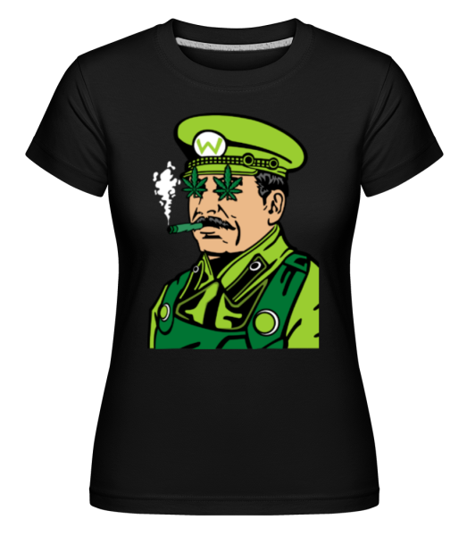 Mario Stalin Weed -  Shirtinator Women's T-Shirt - Black - Front