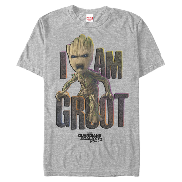 Marvel - Guardians of the Galaxy - Groot I Am Rock - Men's T-Shirt - Heather grey - Front