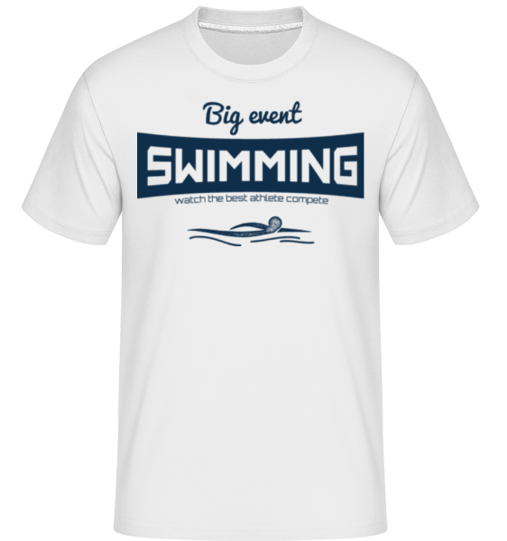 Big Event Swimming -  Shirtinator Men's T-Shirt - White - Front