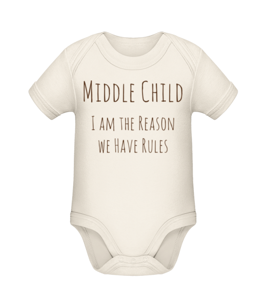 Middle Child - Organic Baby Body - Cream - Front