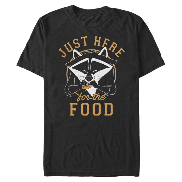 Disney - Pocahontas - Meeko Here For Food - Men's T-Shirt - Black - Front