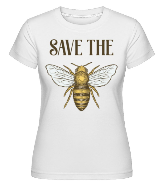 Save The Bees -  Shirtinator Women's T-Shirt - White - Front