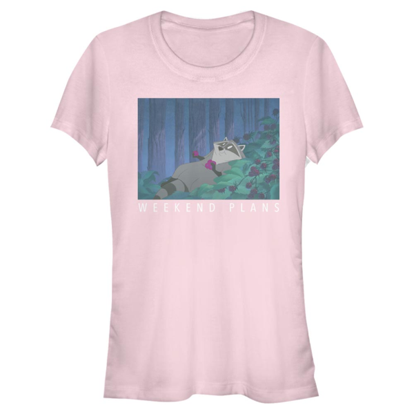 Disney - Pocahontas - Meeko Weekend - Women's T-Shirt - Pink - Front
