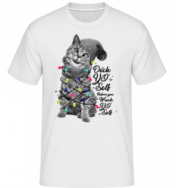 Cat Christmas -  Shirtinator Men's T-Shirt - White - Vorn