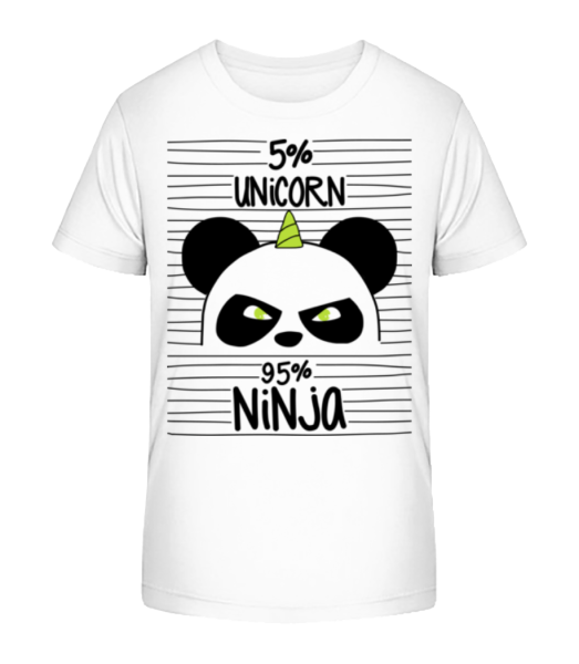 Unicorn Ninja - Kid's Bio T-Shirt Stanley Stella - White - Front