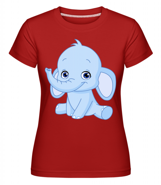 Elephant Comic -  Shirtinator Women's T-Shirt - Red - Vorn