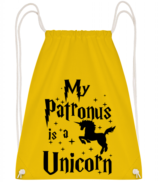 My Patronus Is A Unicorn - Drawstring Backpack - Yellow - Vorn