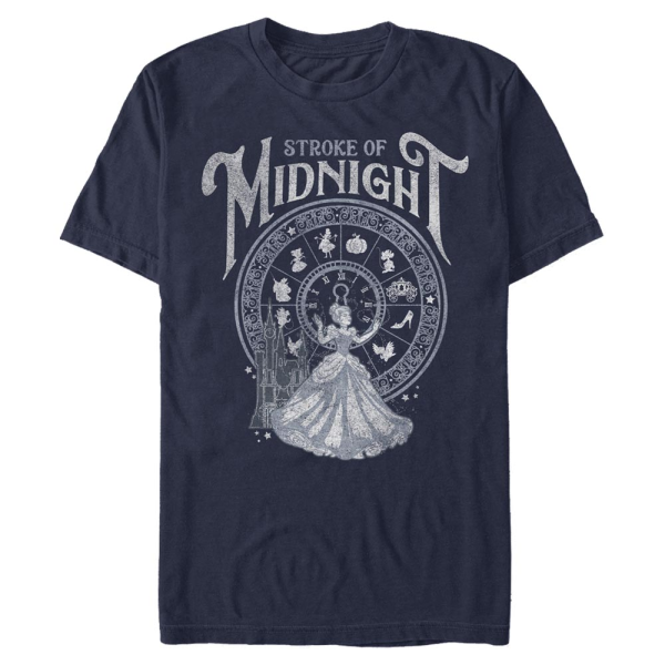 Disney - Cinderella - Popelka Stroke Of Midnight - Men's T-Shirt - Navy - Front