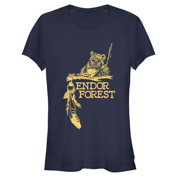 Star Wars - Ewoks Endor Forest - Women's T-Shirt - Navy - Front