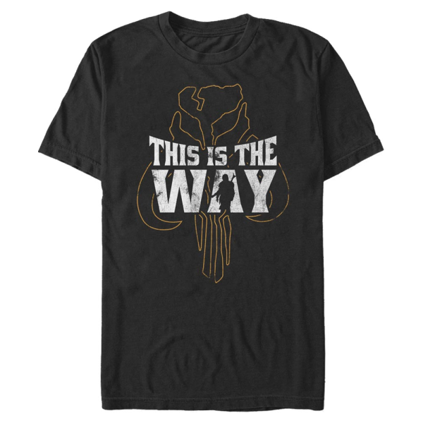Star Wars - The Mandalorian - Text Way - Men's T-Shirt - Black - Front