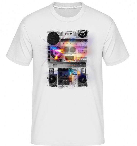 Ghettoblaster -  Shirtinator Men's T-Shirt - White - Vorn