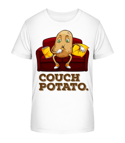 Couch Potato - Kid's Bio T-Shirt Stanley Stella - White - Front