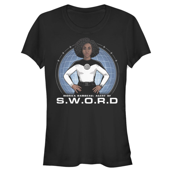 Marvel - WandaVision - Monica Rambeau Sword Hero - Women's T-Shirt - Black - Front