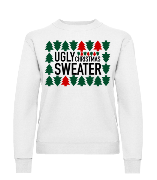 Ugly Christmas Sweater - Women's Sweatshirt - White - Front