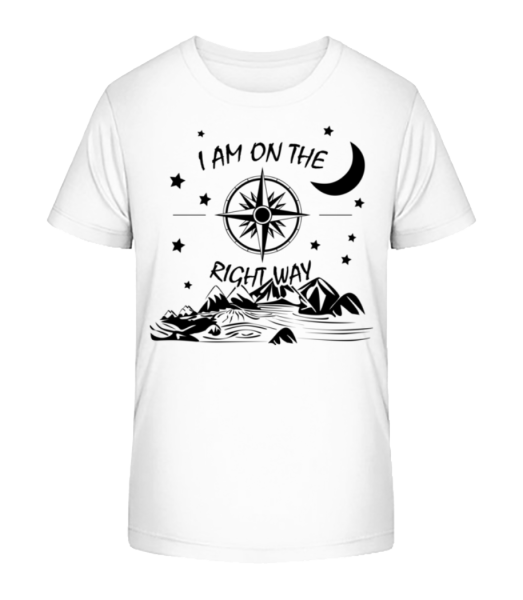 I Am On The Right Way - Kid's Bio T-Shirt Stanley Stella - White - Front